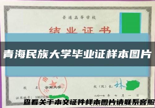 青海民族大學畢業證樣本圖片縮略圖