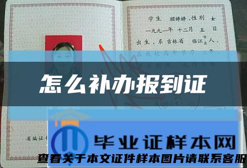 怎么補辦報到證縮略圖