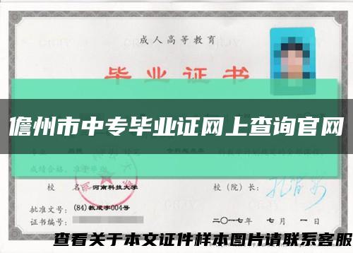 儋州市中專畢業證網上查詢官網縮略圖