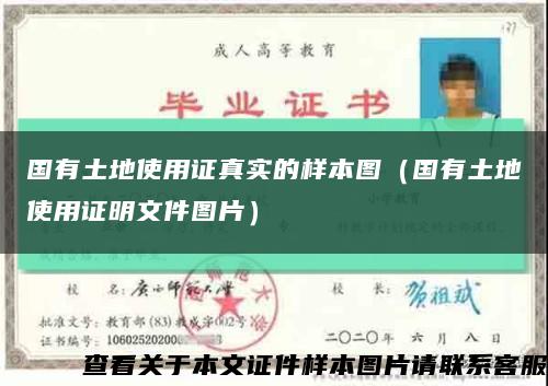 國有土地使用證真實的樣本圖（國有土地使用證明文件圖片）縮略圖