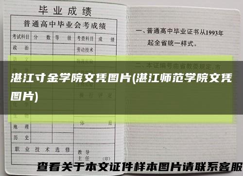 湛江寸金學院文憑圖片(湛江師范學院文憑圖片)縮略圖