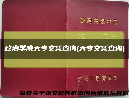 政治學院大專文憑查詢(大專文憑查詢)縮略圖