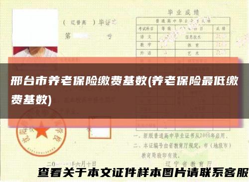 邢臺市養老保險繳費基數(養老保險最低繳費基數)縮略圖