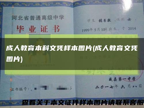 成人教育本科文憑樣本圖片(成人教育文憑圖片)縮略圖