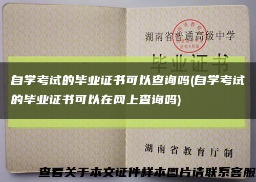 自學考試的畢業證書可以查詢嗎(自學考試的畢業證書可以在網上查詢嗎)縮略圖