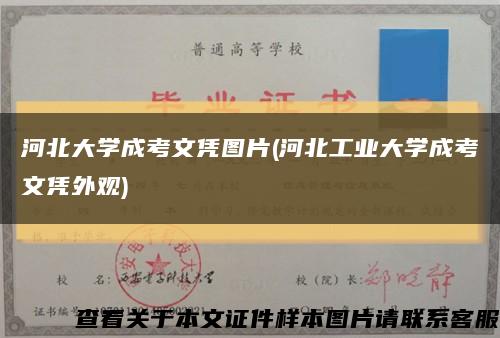 河北大學成考文憑圖片(河北工業大學成考文憑外觀)縮略圖