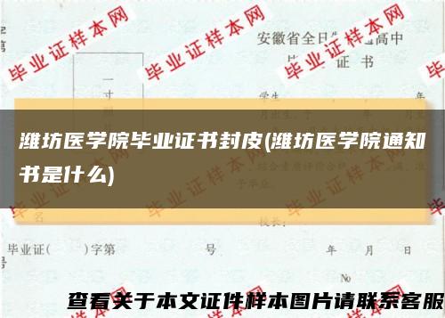 濰坊醫學院畢業證書封皮(濰坊醫學院通知書是什么)縮略圖