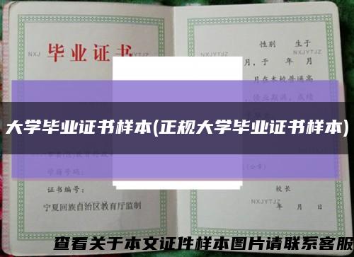 大學畢業證書樣本(正規大學畢業證書樣本)縮略圖