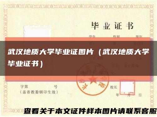 武漢地質大學畢業證圖片（武漢地質大學畢業證書）縮略圖