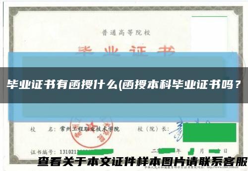畢業證書有函授什么(函授本科畢業證書嗎？縮略圖
