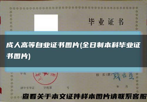 成人高等自業證書圖片(全日制本科畢業證書圖片)縮略圖