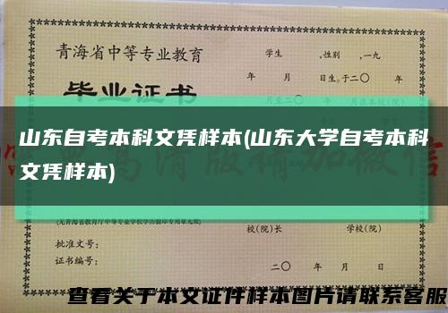 山東自考本科文憑樣本(山東大學自考本科文憑樣本)縮略圖