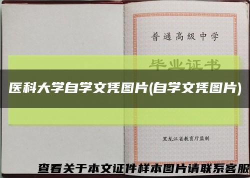 醫科大學自學文憑圖片(自學文憑圖片)縮略圖