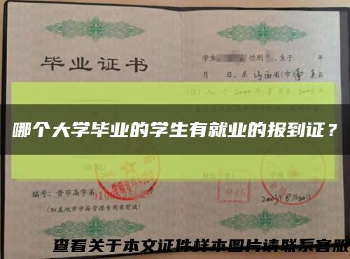 哪個大學畢業的學生有就業的報到證？縮略圖