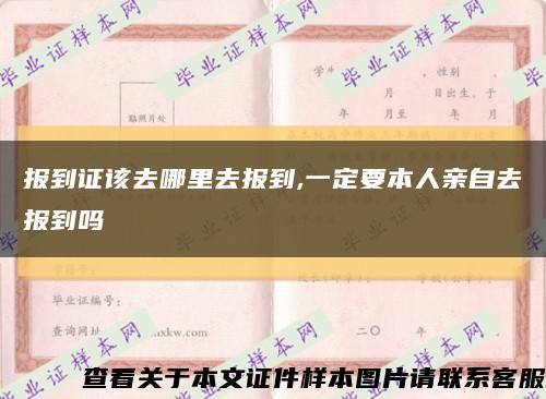 報到證該去哪里去報到,一定要本人親自去報到嗎縮略圖
