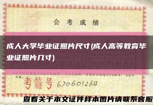 成人大學畢業證照片尺寸(成人高等教育畢業證照片幾寸)縮略圖