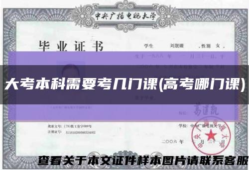 大考本科需要考幾門課(高考哪門課)縮略圖