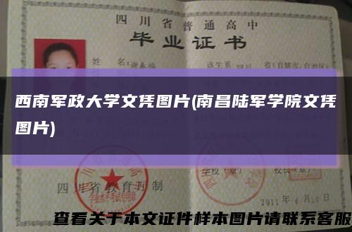 西南軍政大學文憑圖片(南昌陸軍學院文憑圖片)縮略圖