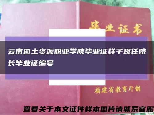 云南國土資源職業學院畢業證樣子現任院長畢業證編號縮略圖