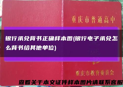 銀行承兌背書正確樣本圖(銀行電子承兌怎么背書給其他單位)縮略圖