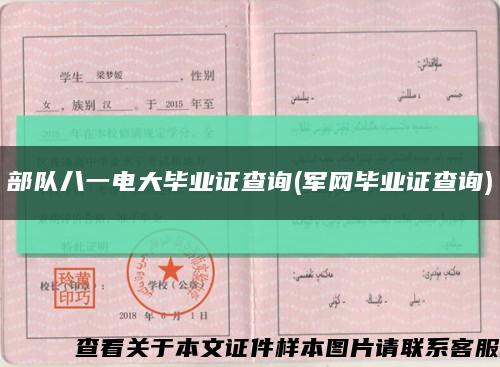 部隊八一電大畢業證查詢(軍網畢業證查詢)縮略圖