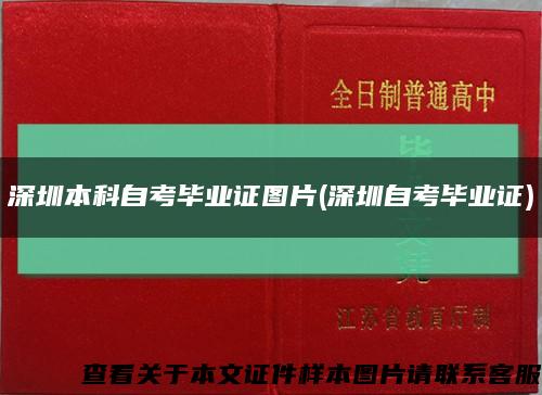 深圳本科自考畢業證圖片(深圳自考畢業證)縮略圖
