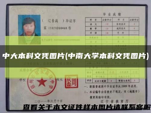中大本科文憑圖片(中南大學本科文憑圖片)縮略圖