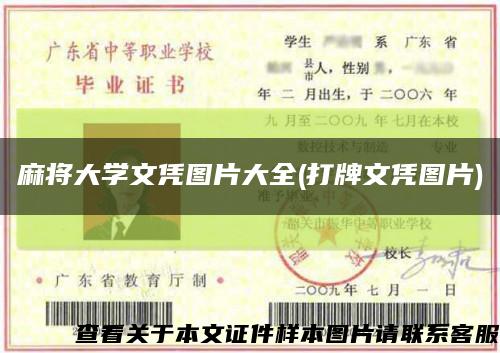 麻將大學文憑圖片大全(打牌文憑圖片)縮略圖