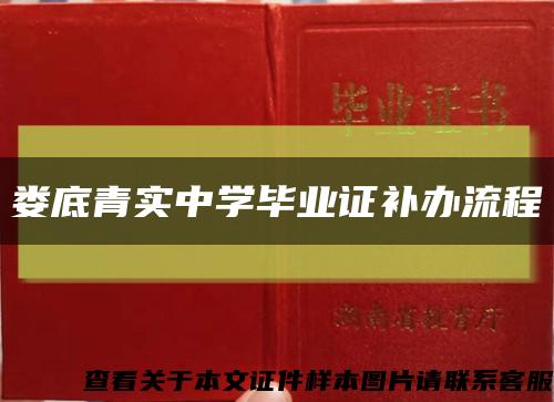 婁底青實中學畢業證補辦流程縮略圖