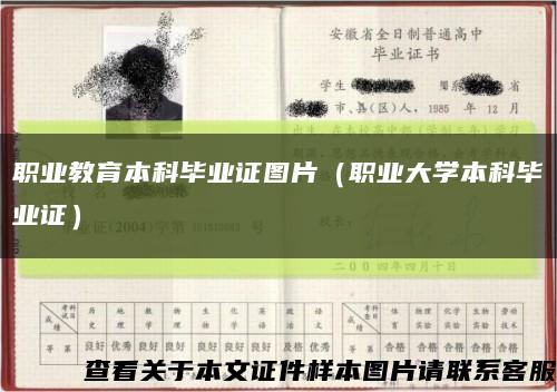 職業教育本科畢業證圖片（職業大學本科畢業證）縮略圖