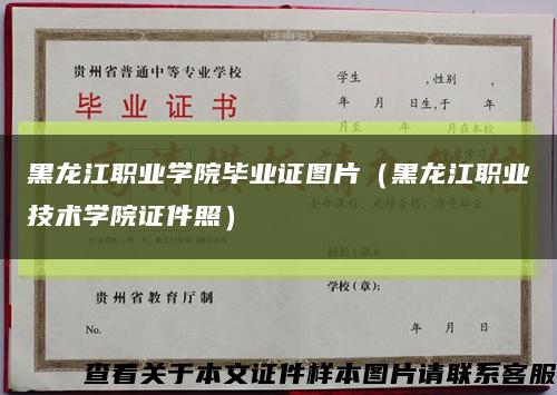 黑龍江職業學院畢業證圖片（黑龍江職業技術學院證件照）縮略圖