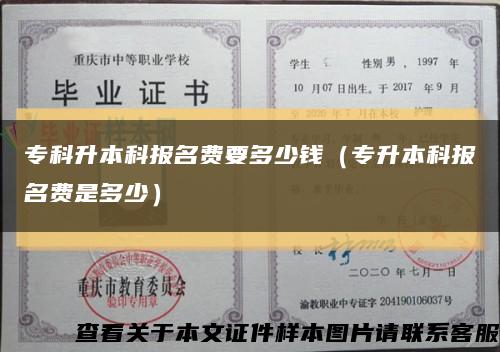 ?？粕究茍竺M要多少錢（專升本科報名費是多少）縮略圖