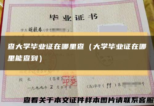 查大學畢業證在哪里查（大學畢業證在哪里能查到）縮略圖