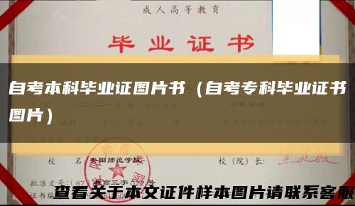 自考本科畢業證圖片書（自考?？飘厴I證書圖片）縮略圖