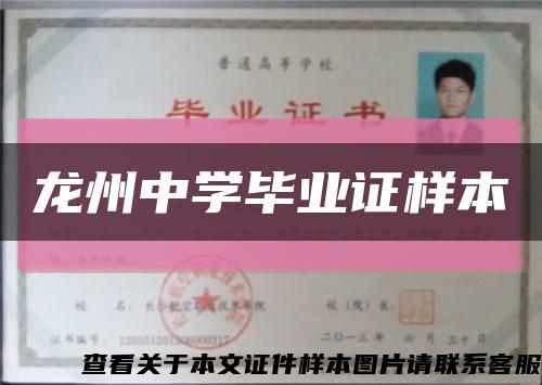 龍州中學畢業證樣本縮略圖