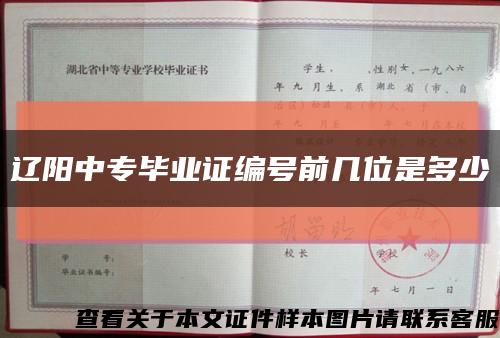 遼陽中專畢業證編號前幾位是多少縮略圖