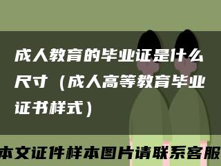 成人教育的畢業證是什么尺寸（成人高等教育畢業證書樣式）縮略圖