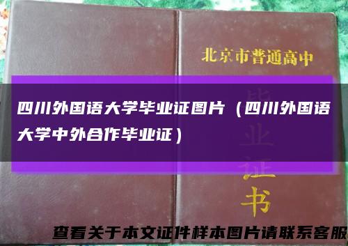 四川外國語大學畢業證圖片（四川外國語大學中外合作畢業證）縮略圖