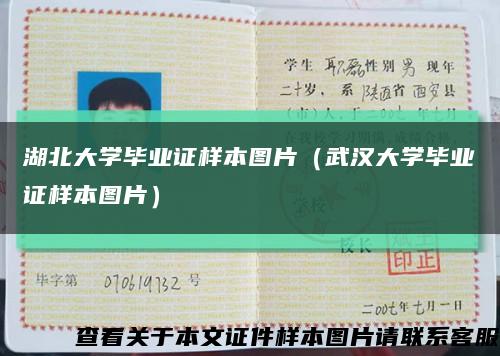 湖北大學畢業證樣本圖片（武漢大學畢業證樣本圖片）縮略圖