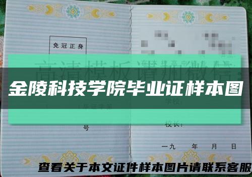 金陵科技學院畢業證樣本圖縮略圖