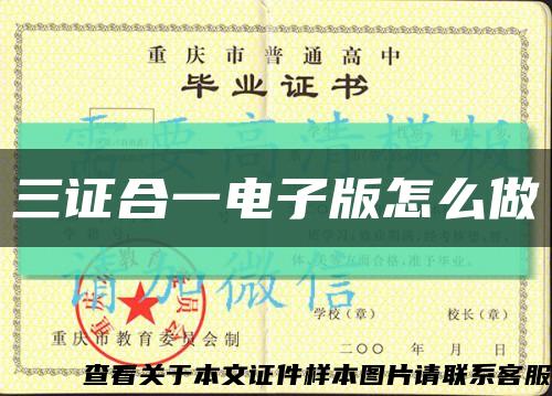 三證合一電子版怎么做縮略圖
