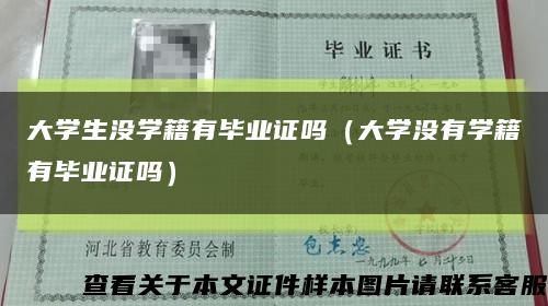 大學生沒學籍有畢業證嗎（大學沒有學籍有畢業證嗎）縮略圖