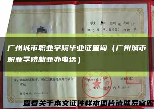 廣州城市職業學院畢業證查詢（廣州城市職業學院就業辦電話）縮略圖