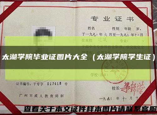 太湖學院畢業證圖片大全（太湖學院學生證）縮略圖