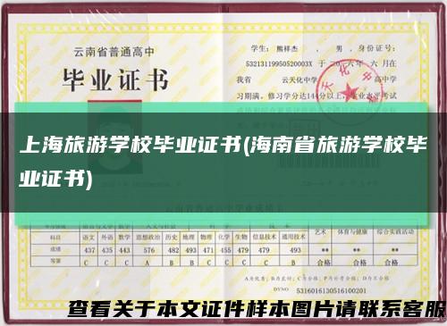 上海旅游學校畢業證書(海南省旅游學校畢業證書)縮略圖