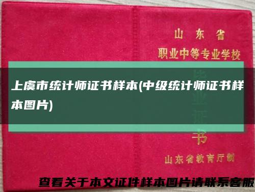 上虞市統計師證書樣本(中級統計師證書樣本圖片)縮略圖
