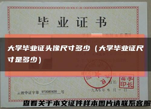 大學畢業證頭像尺寸多少（大學畢業證尺寸是多少）縮略圖