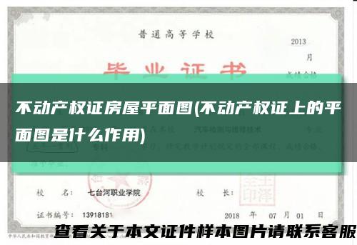 不動產權證房屋平面圖(不動產權證上的平面圖是什么作用)縮略圖