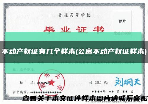 不動產權證有幾個樣本(公寓不動產權證樣本)縮略圖