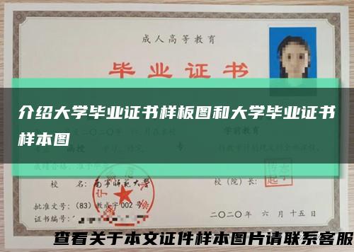 介紹大學畢業證書樣板圖和大學畢業證書樣本圖縮略圖